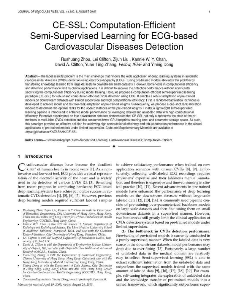 CE-SSL Computation-Efficient Semi-Supervised Learning for ECG-Based ...