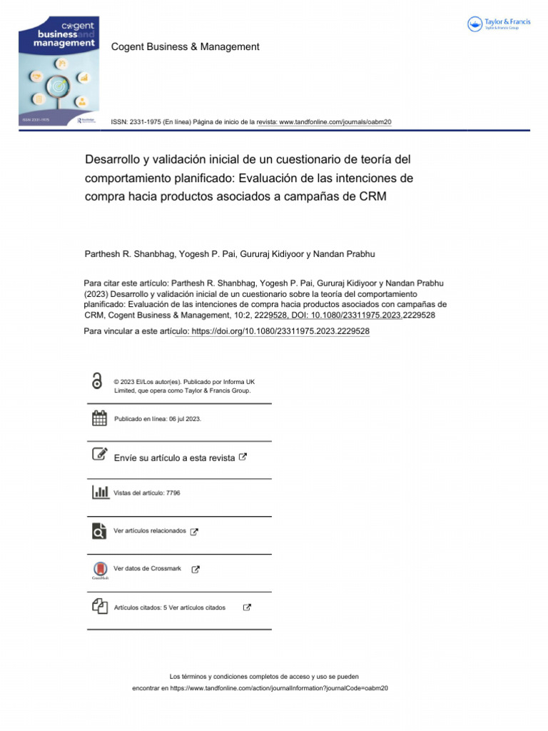 Development and Initial Validation of a Theory of Planned Behavior ...