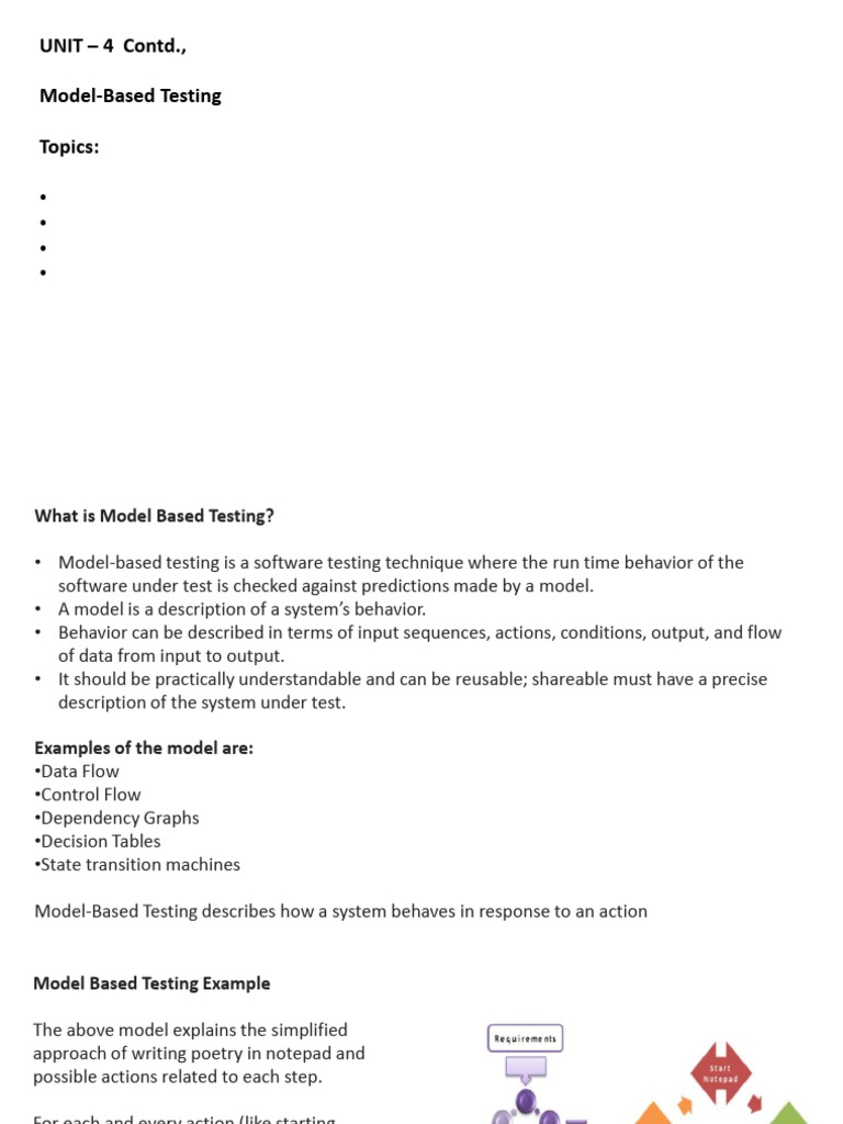 Unit 4 Part 2 Model Tdd Swexcel | PDF | Test Driven Development | Use Case