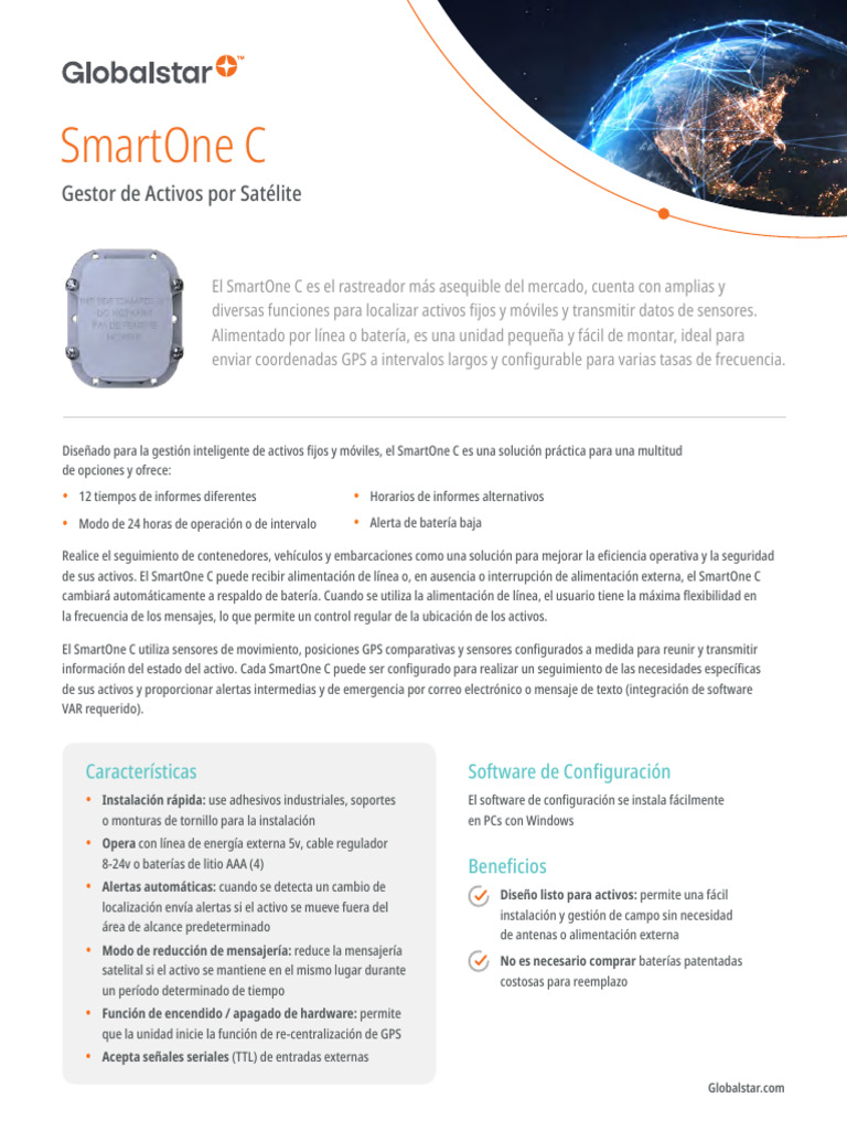 Smartone C Sell Sheet Spanish | PDF | Sistema de Posicionamiento Global ...