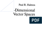 Finite Dimensional Vector Spaces Paul Halmos