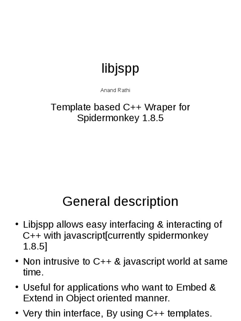 Libjspp | PDF | C++ | Java Script