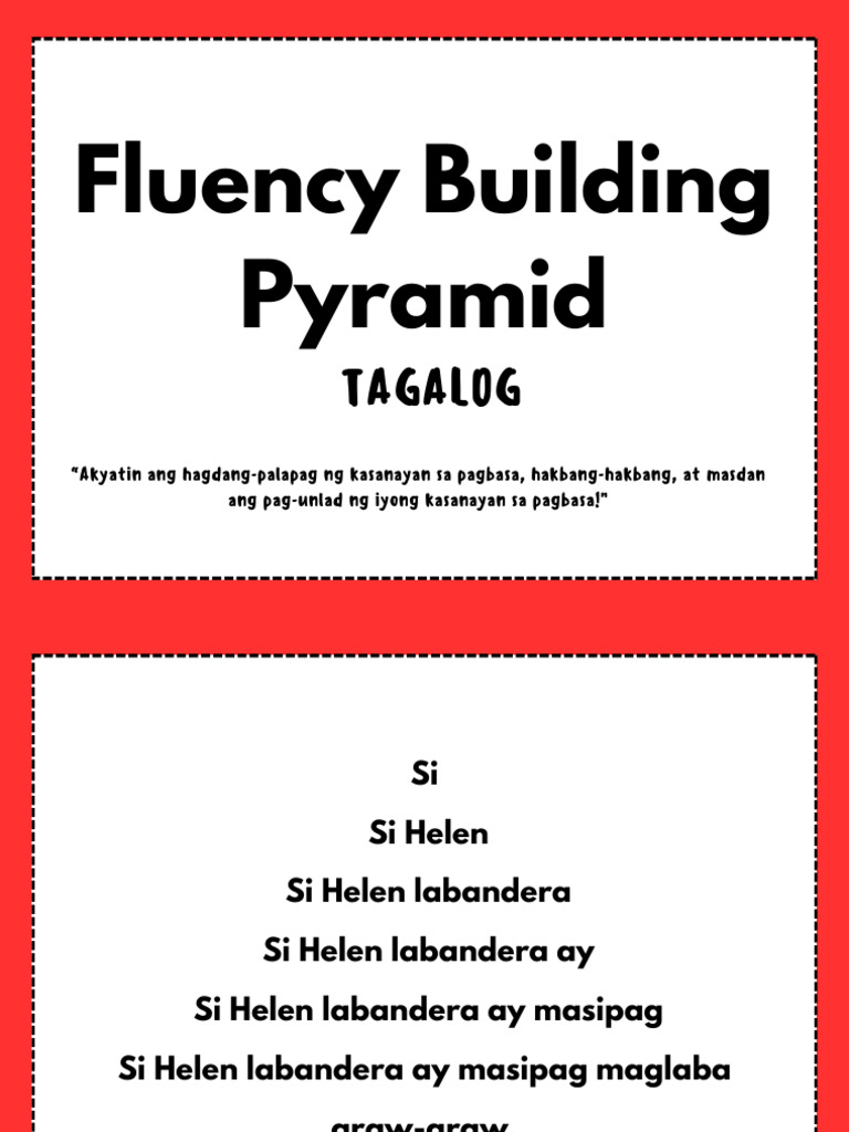 Tagalog Fluency Building Pyramid (2) | PDF