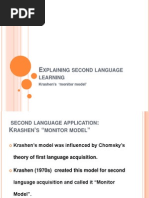 Explaining Second Language Learning Theories-Lecture