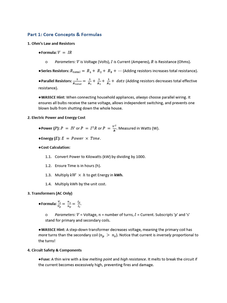 electrical energy calculations | PDF | Series And Parallel Circuits ...