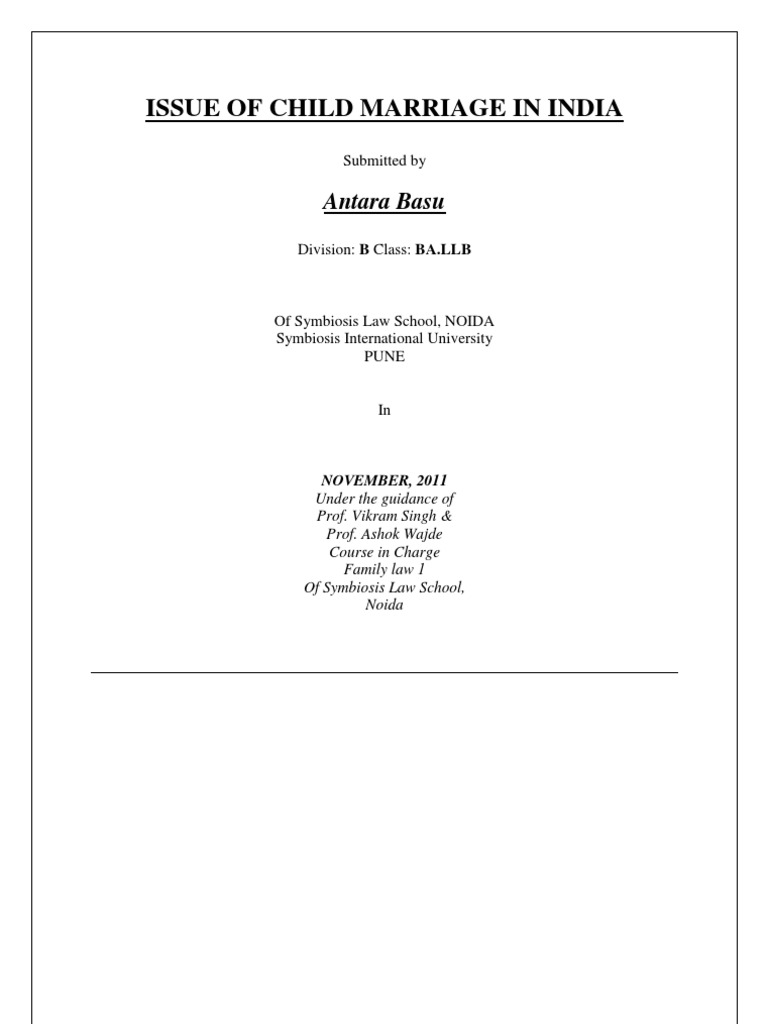 Child Marriage in India: Legal Insights | PDF | Child Marriage | Marriage
