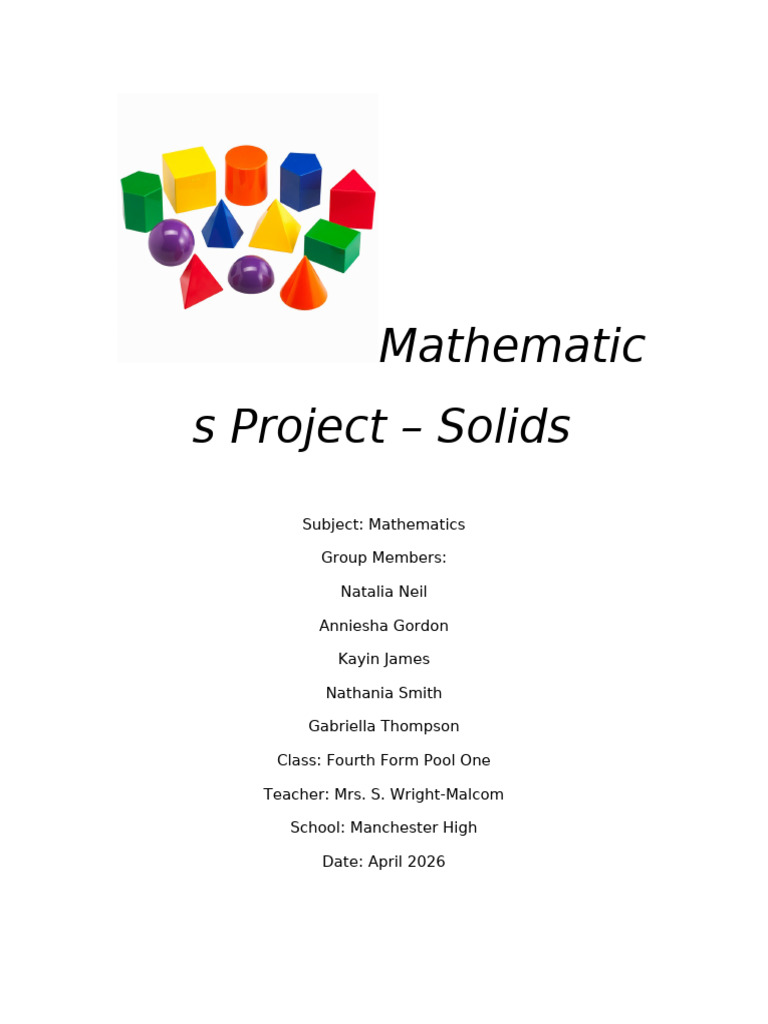 Solids Project | PDF | Shape | Volume
