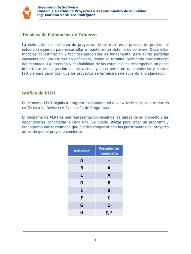 U3. Gestión de Proyectos y Aseguramiento de la Calidad | PDF | Gestión ...
