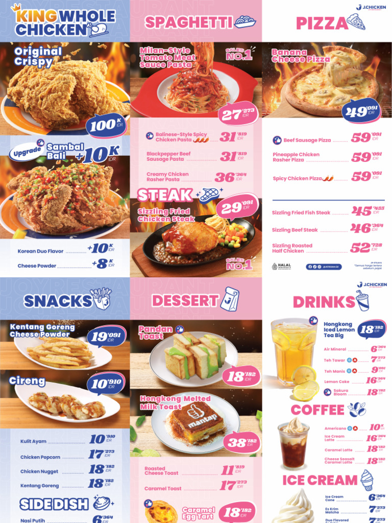 Joy Restaurant-otsjava Menu Menuprint | PDF