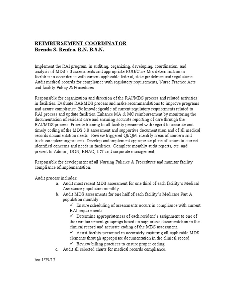 Reimbursement Coordinator Skills Set | PDF | Career & Growth