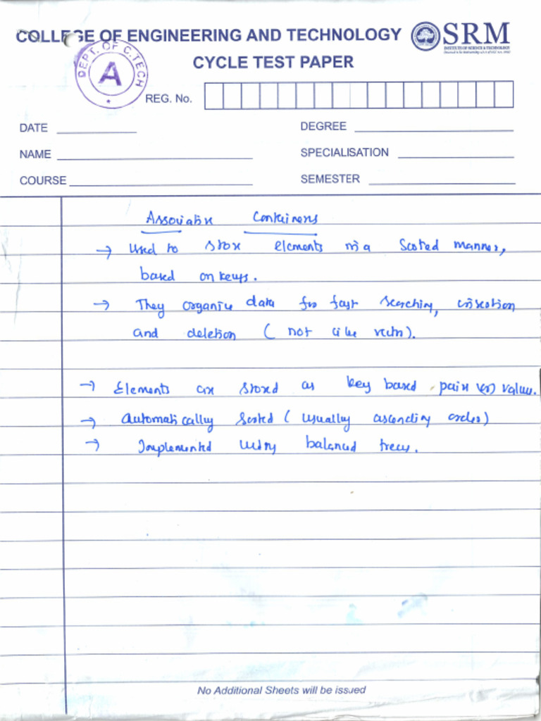 Notes Map Multimap Set Multiset | PDF