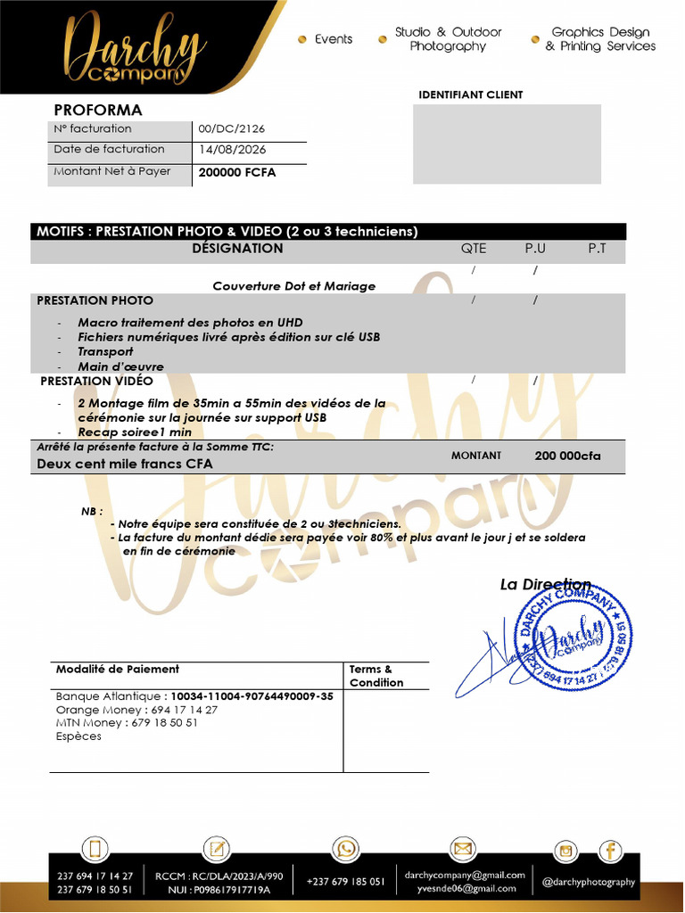 Proforma Dot Mariage 20 21fev | PDF