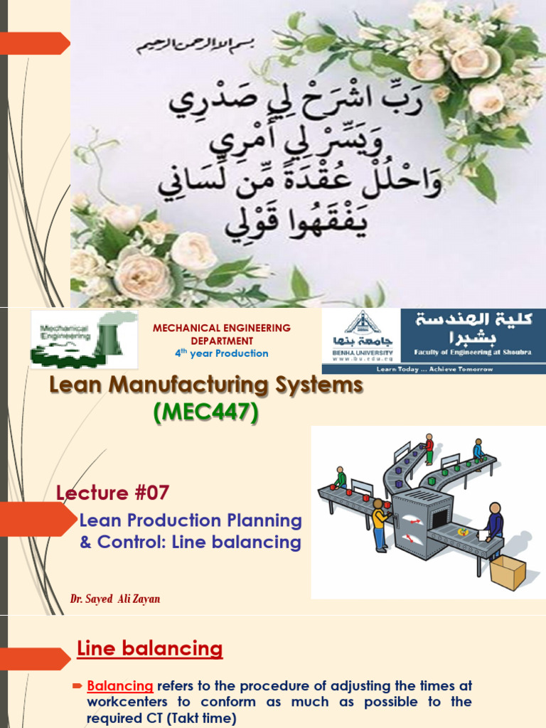 MEC447 LM Lecture 07 262 Balancing | PDF | Applied Mathematics