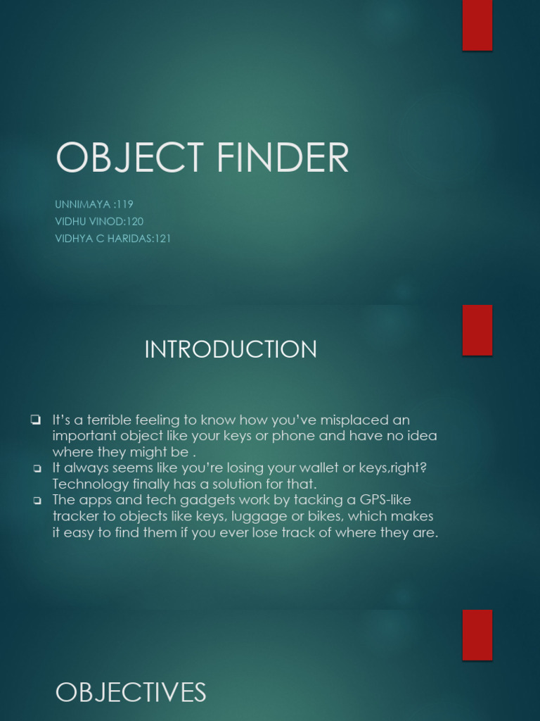 Object Finder Project | PDF | Mobile Computers | Computing