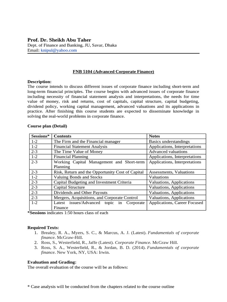 FNB5104-Advanced_Corporate_Finance-Course_outline_e3808931-0903-46e0 ...