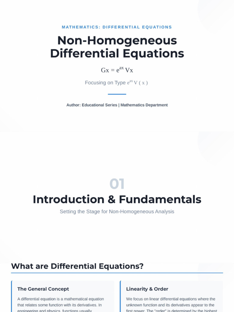 Non-Homogeneous Differential Equations | PDF