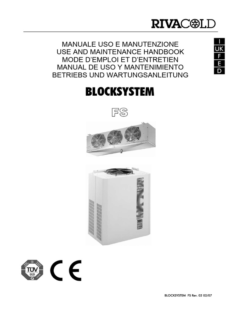 rivacold blocksystem manual de servicio programacion | PDF