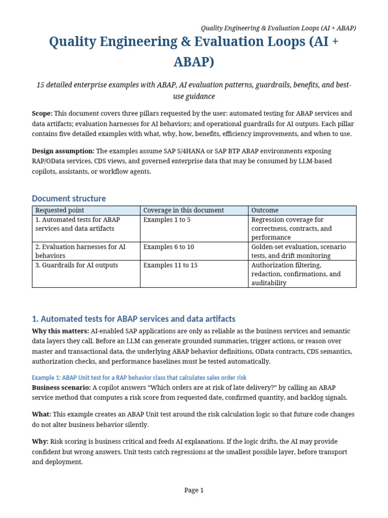 5. quality_engineering_evaluation_loops_ai_abap | PDF | Artificial ...
