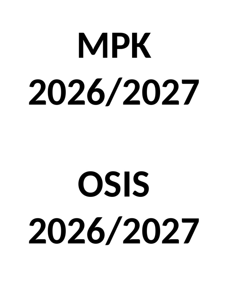 Label Mpk & Osis | PDF