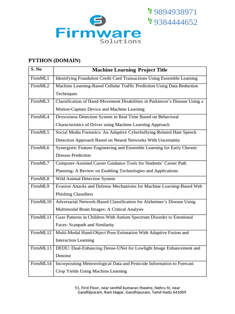 Machine Learning Project Title- UP (1) | PDF | Machine Learning ...