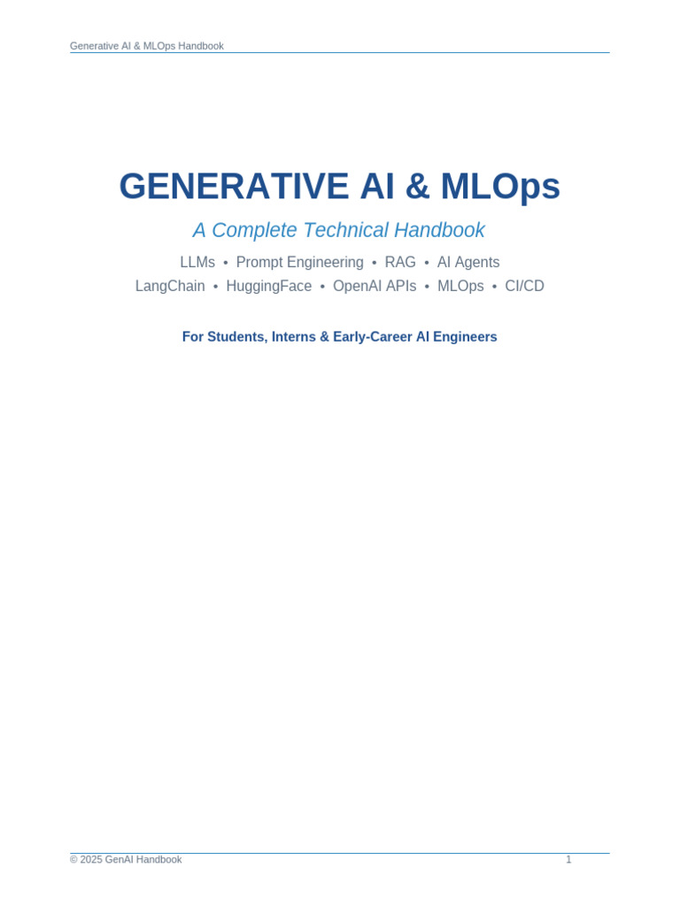 GenAI MLOps Handbook | PDF | Software Engineering | Computational ...