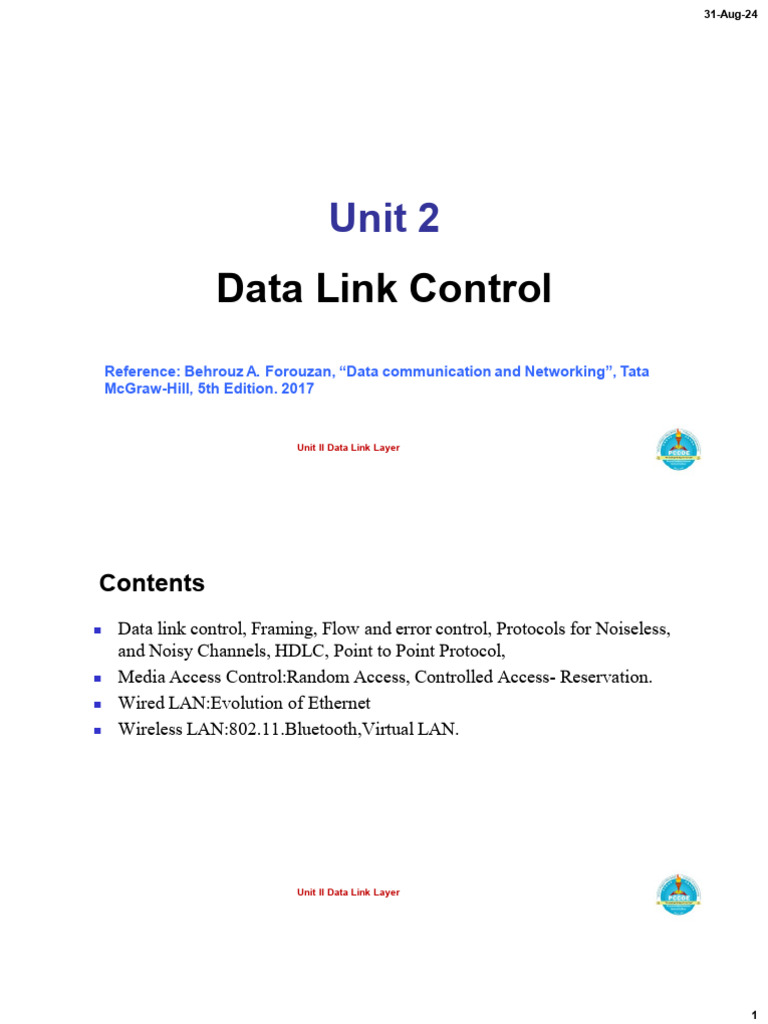 Unit2_CNS | PDF | Ethernet | Channel Access Method