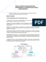 Determinar el circuito equivalente de un transformador mediante ensayos