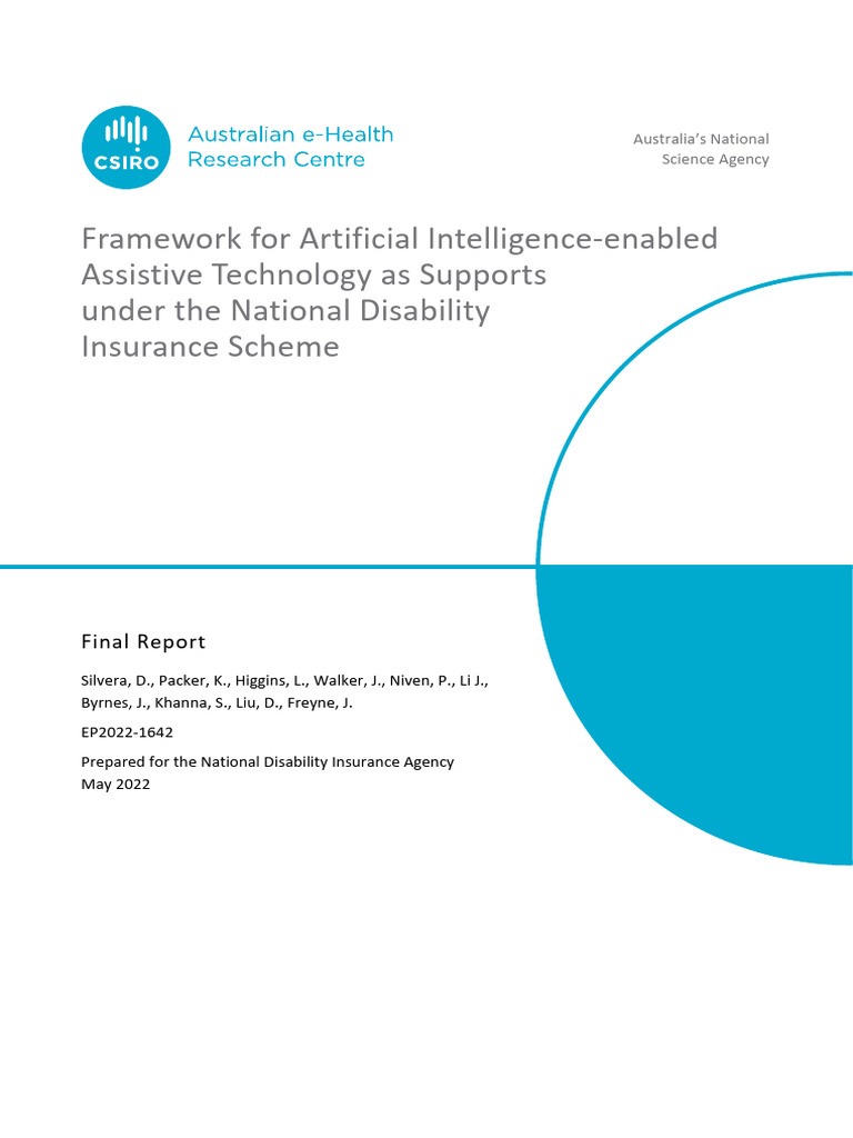 PB CSIRO NDIA AI Enabled AT Framework - November 2022_0 (1) | PDF ...