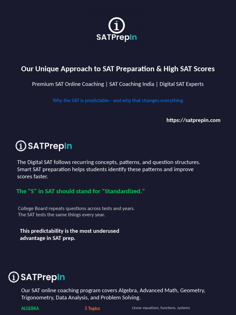 SATPrepIn - Unique Approach to SAT Preparation & High SAT Scores | PDF ...