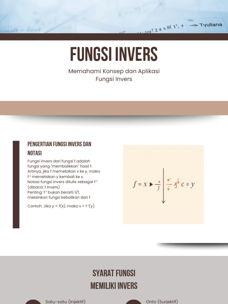 Fungsi Invers Konsep & Aplikasi | PDF