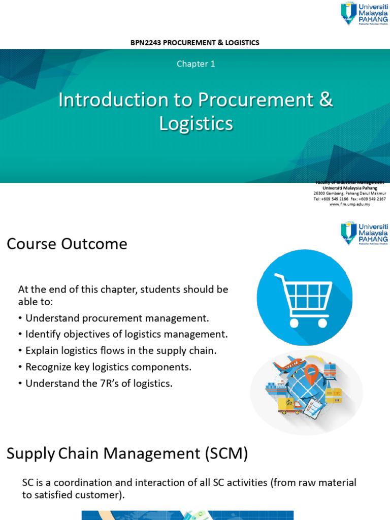 Chapter 1. Introduction to Procurement and Logistics | PDF ...