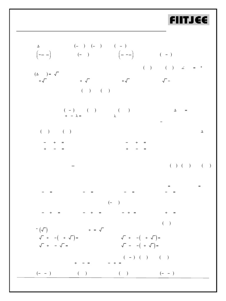 SR Maths Revision - Straight Lines - Mains - CPP | PDF | Triangle | Area