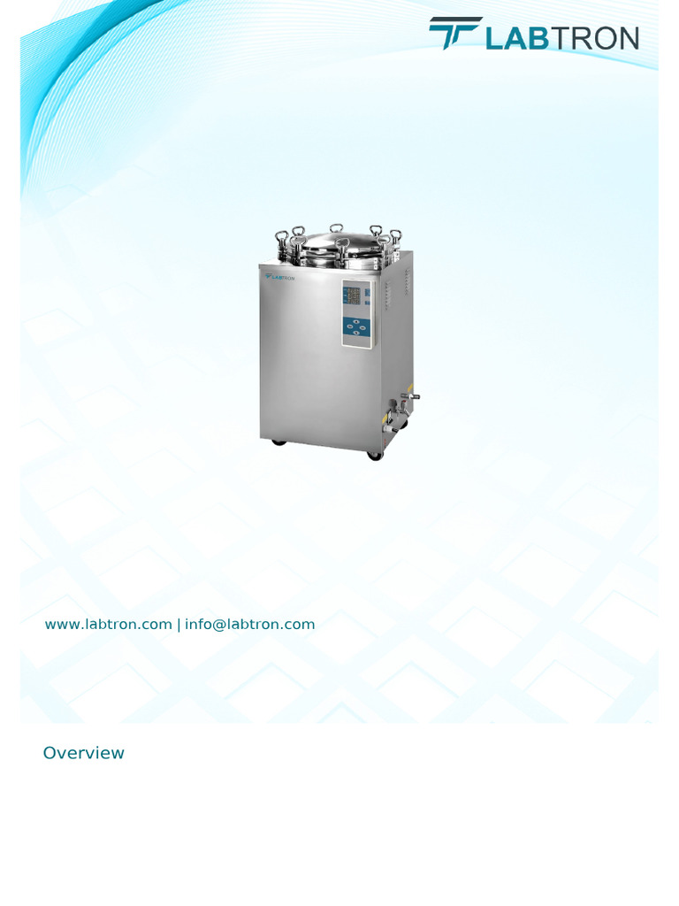 Vertical Autoclave LVA B13 2 | PDF | Sterilization (Microbiology ...