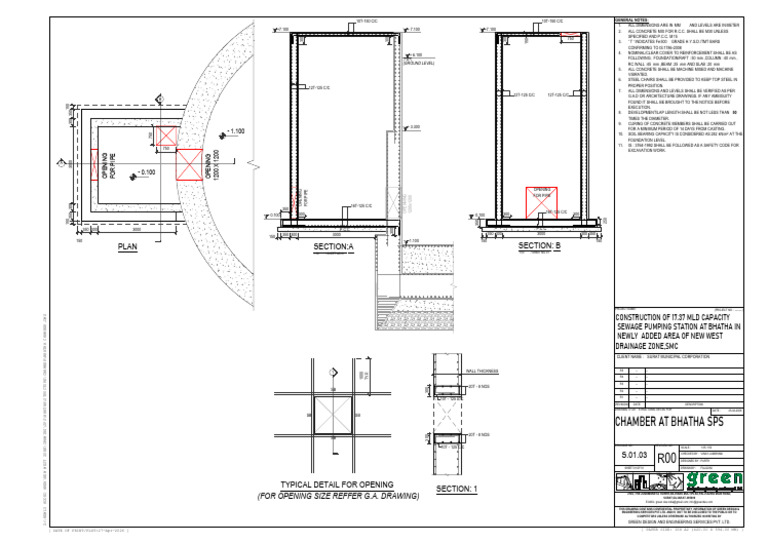 Chamber at Bhatha Sps | PDF | Concrete | Pipe (Fluid Conveyance)