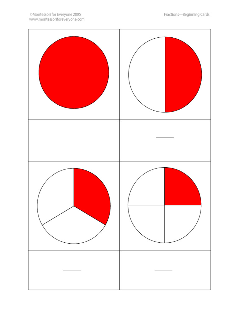 Fractions Cards | PDF