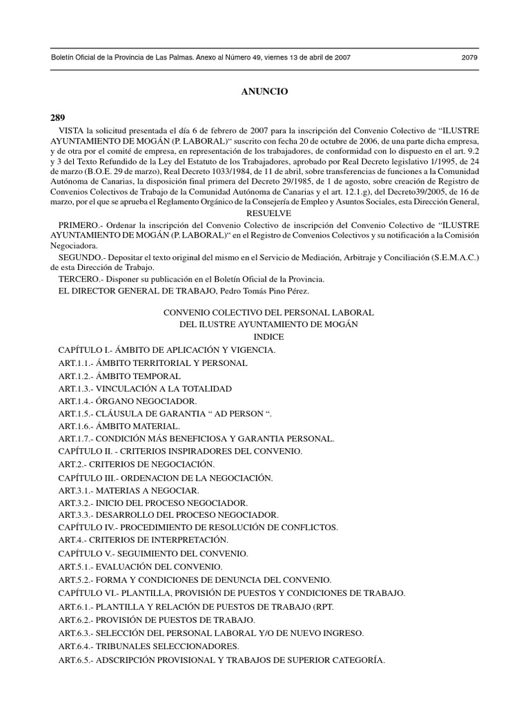 Conven I o Personal Labor Al | PDF | Derecho laboral | Gestión de ...