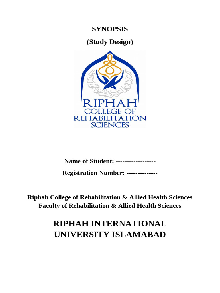3. NEW Template for Synopsis | PDF | Randomized Controlled Trial ...