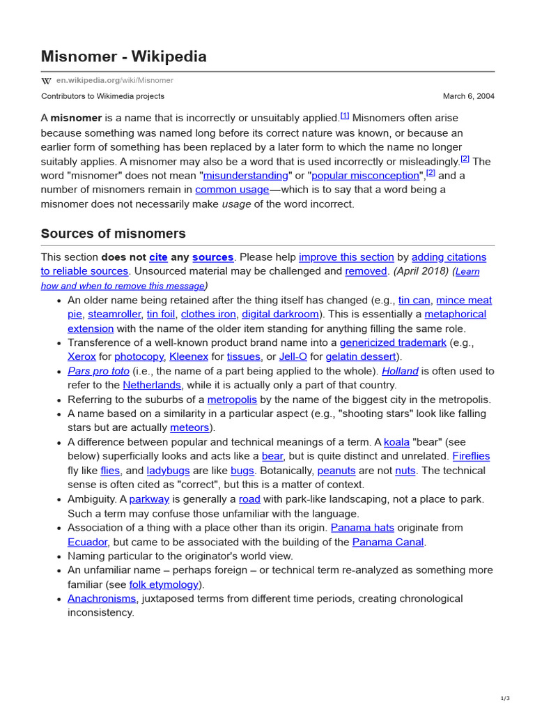 En.wikipedia.org Misnomer Wikipedia | PDF | Graphite
