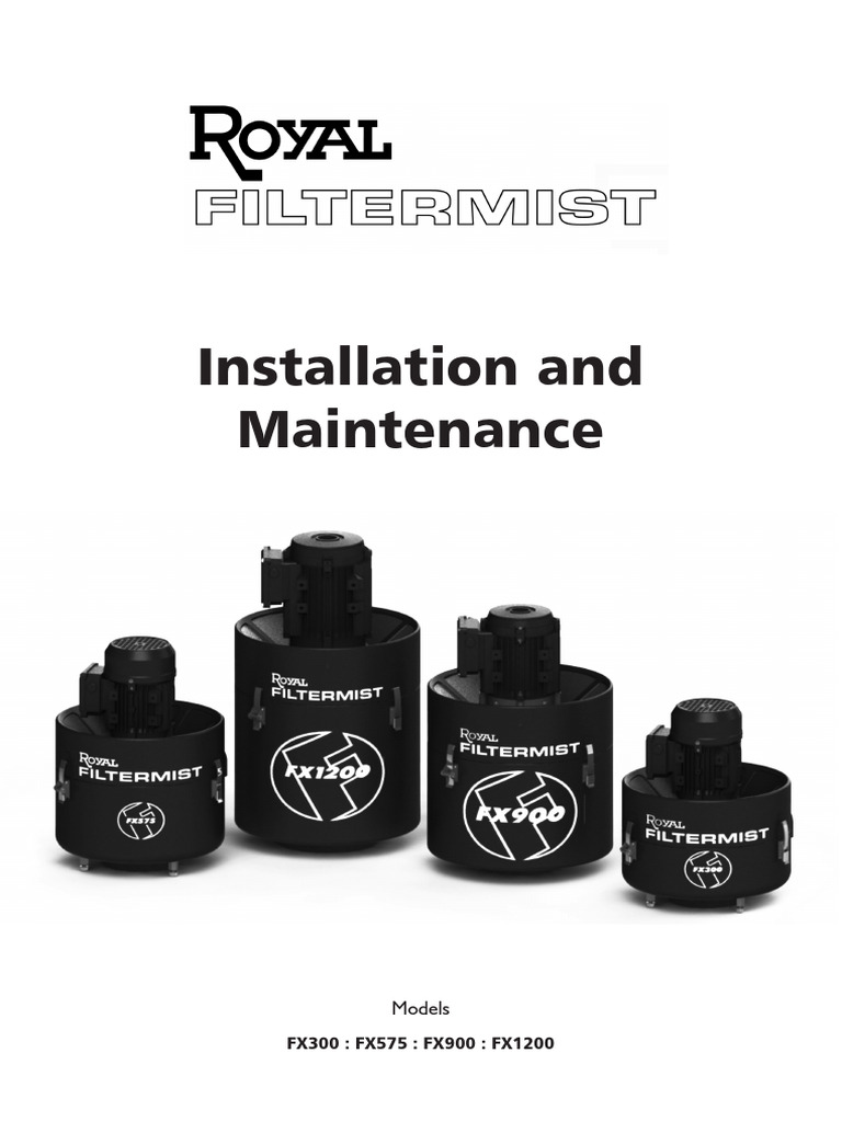 Royal Filtermist Manual | PDF | Duct (Flow)