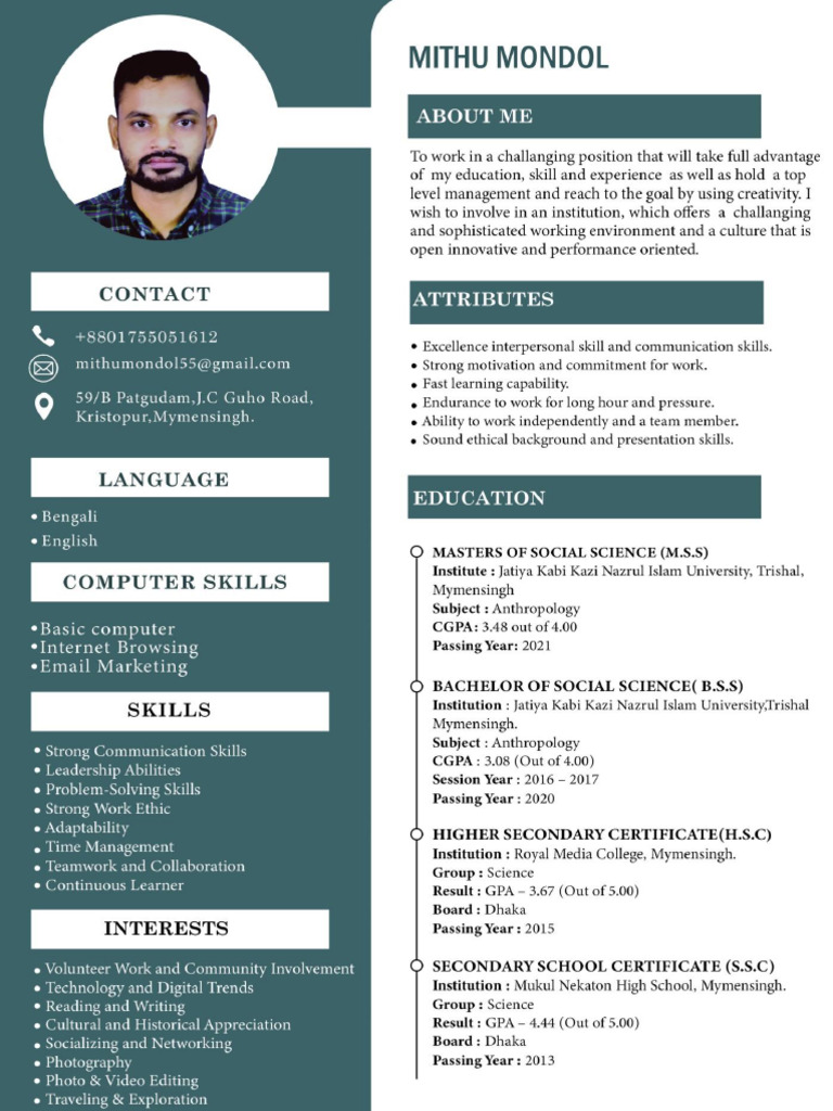 Mithu New Cv | PDF