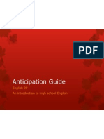 Anticipation Guide: English 9P An Introduction To High School English