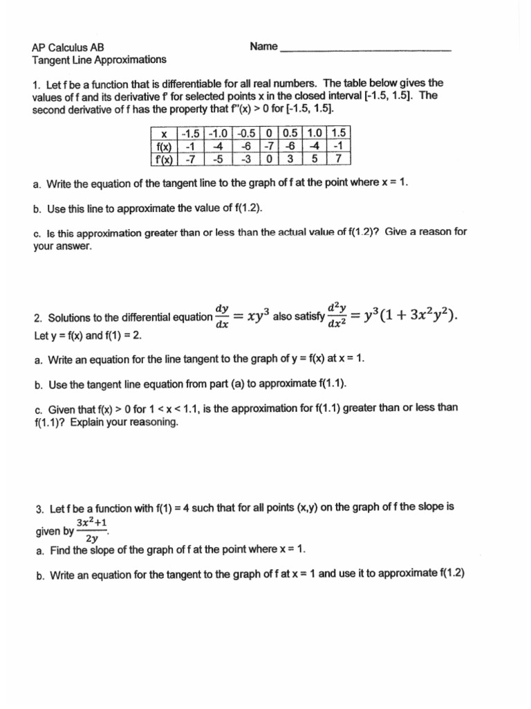 Linear Approximations | PDF