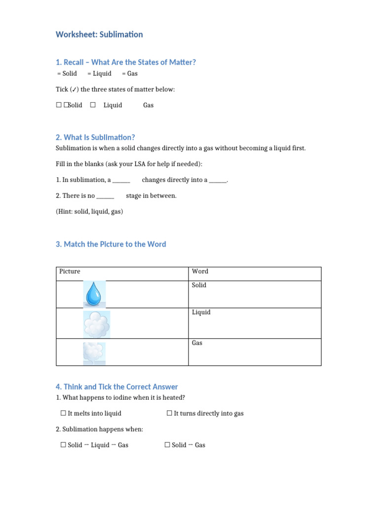 Sublimation Level2 at Risk Worksheet | PDF