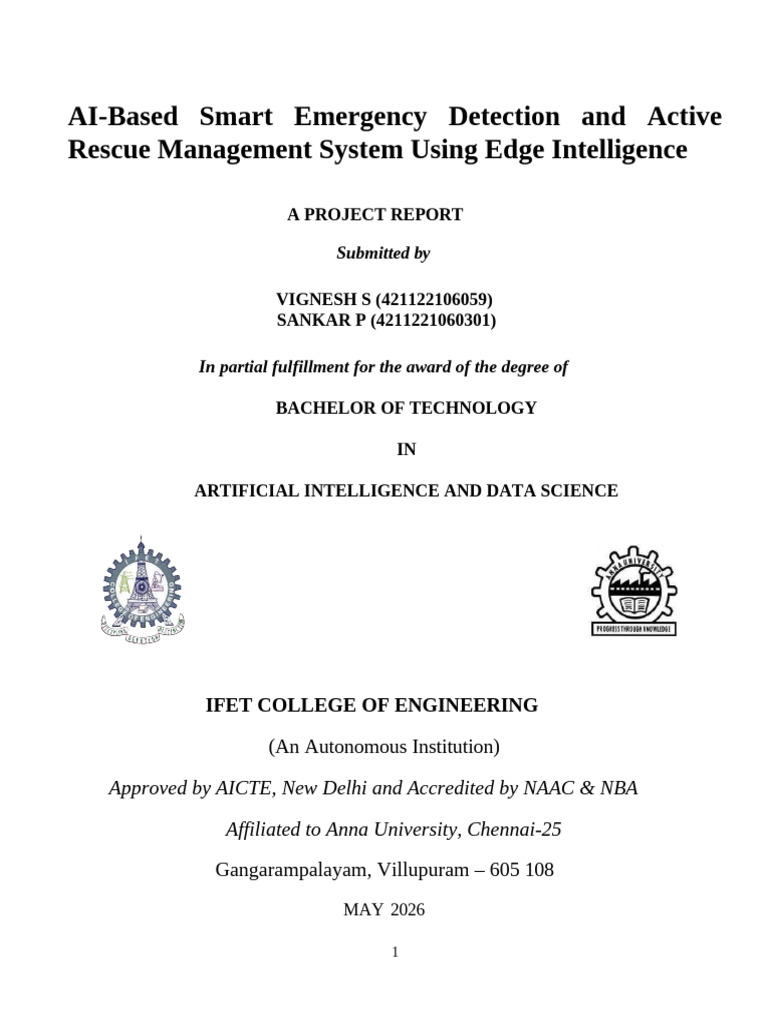 Finalyear_report(Smart Emergency Alert System) | PDF | Internet Of ...