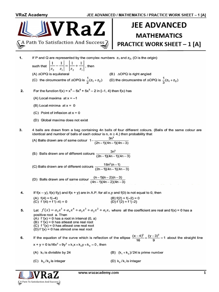 ADV Practice Worksheet 1-A | PDF