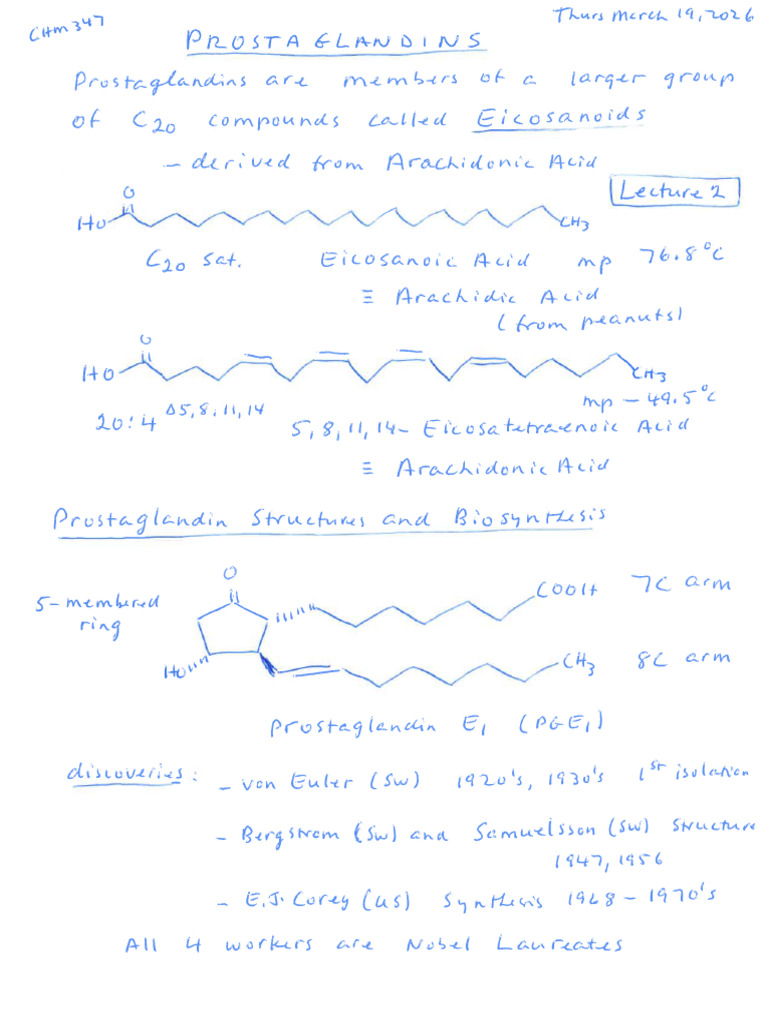 Lect2 Prostaglandins | PDF