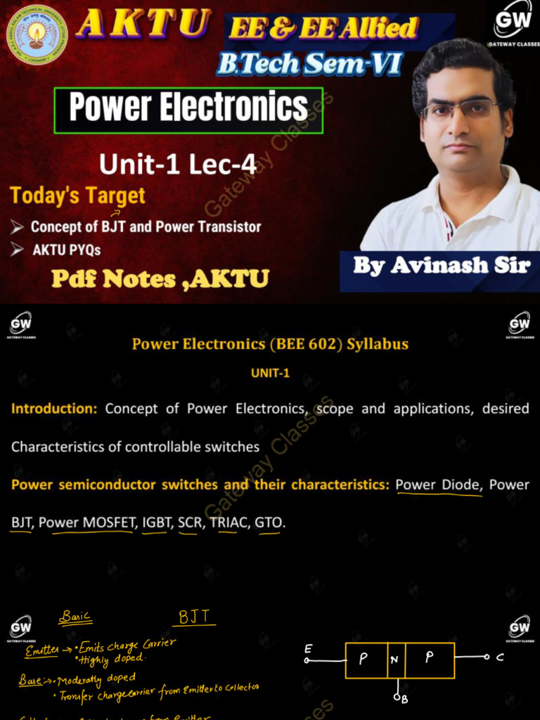 Power Electronics U 1 Lec 4 Notes | PDF
