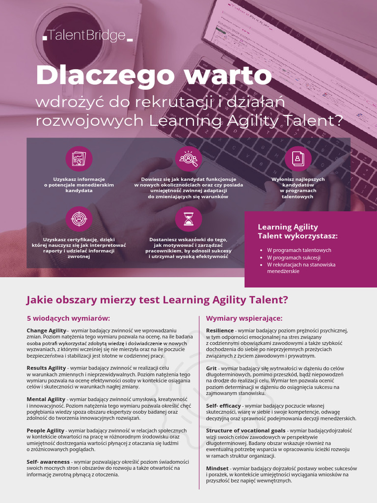One pager Learning Agility Talent | PDF