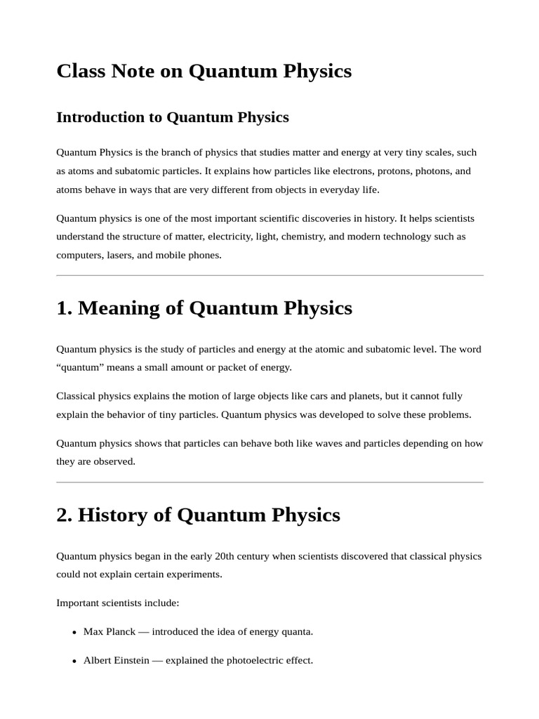 Quantum Physics | PDF | Quantum Mechanics | Physics