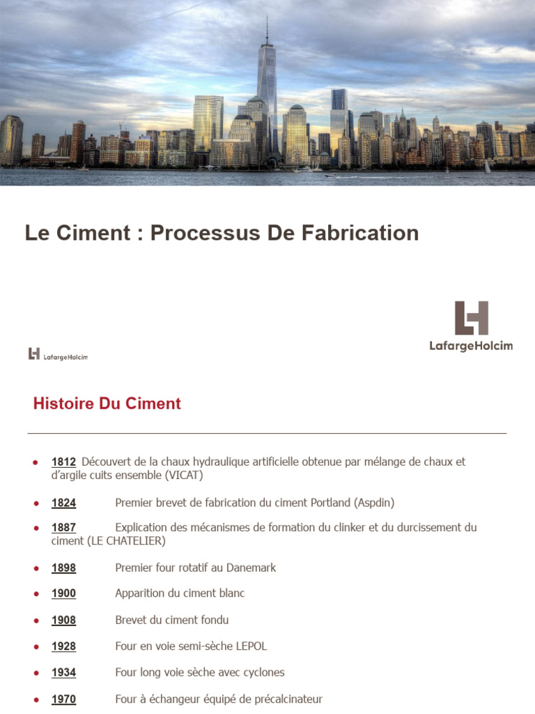 1 Fabrication Ciments Onboarding | PDF | Ciment | Mortier (matériau)